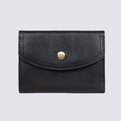 Portefeuille Hexagona, Portefeuille Tendance, Stop RFID, Femme En Cuir Noir