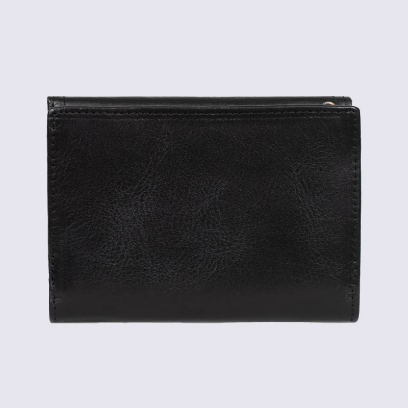 Portefeuille Hexagona, Portefeuille Tendance, Stop RFID, Femme En Cuir Noir – Image 5