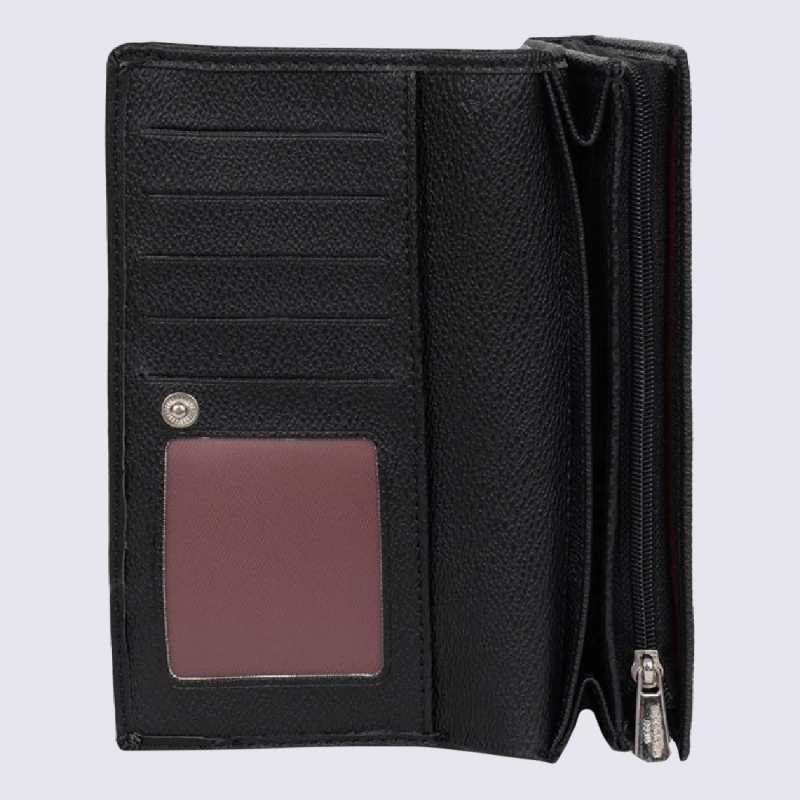 Portefeuille Long Hexagona, Portefeuille Long Stop RFID Femme Noir – Image 4