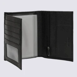 Portefeuilles Hexagona, Portefeuilles Pratique 2 Volets Mixte En Cuir Noir