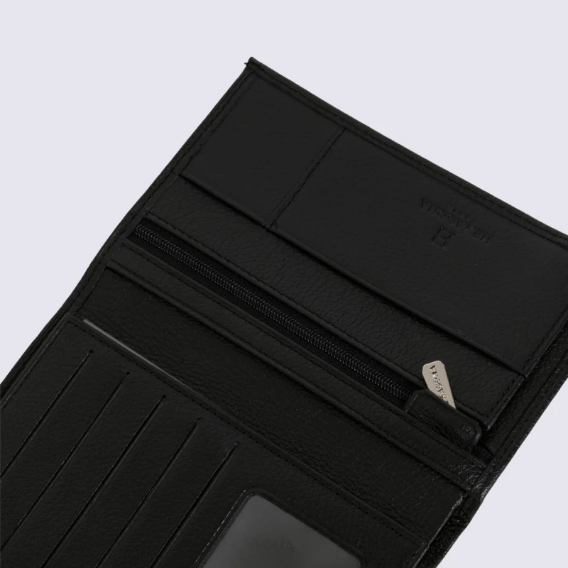 Portefeuilles Hexagona, Portefeuilles Pratique 2 Volets Mixte En Cuir Noir – Image 4