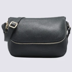 Sac à Bandoulière Etrier, Sac à Bandoulière M Ligne Tradition Femme En Cuir Marine