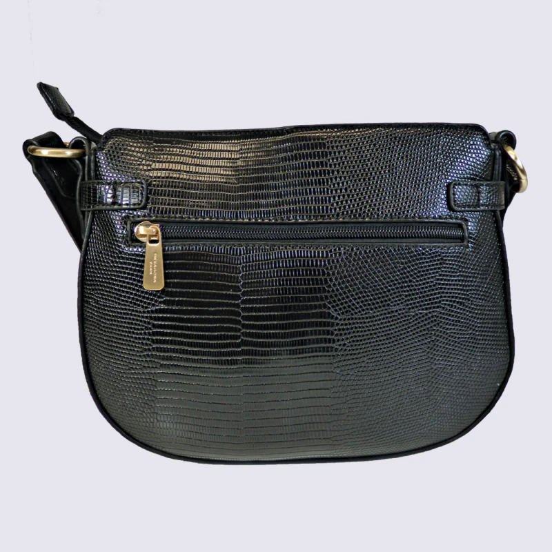 Sac à Bandoulière Hexagona, Sac à Bandoulière Femme Noir – Image 2