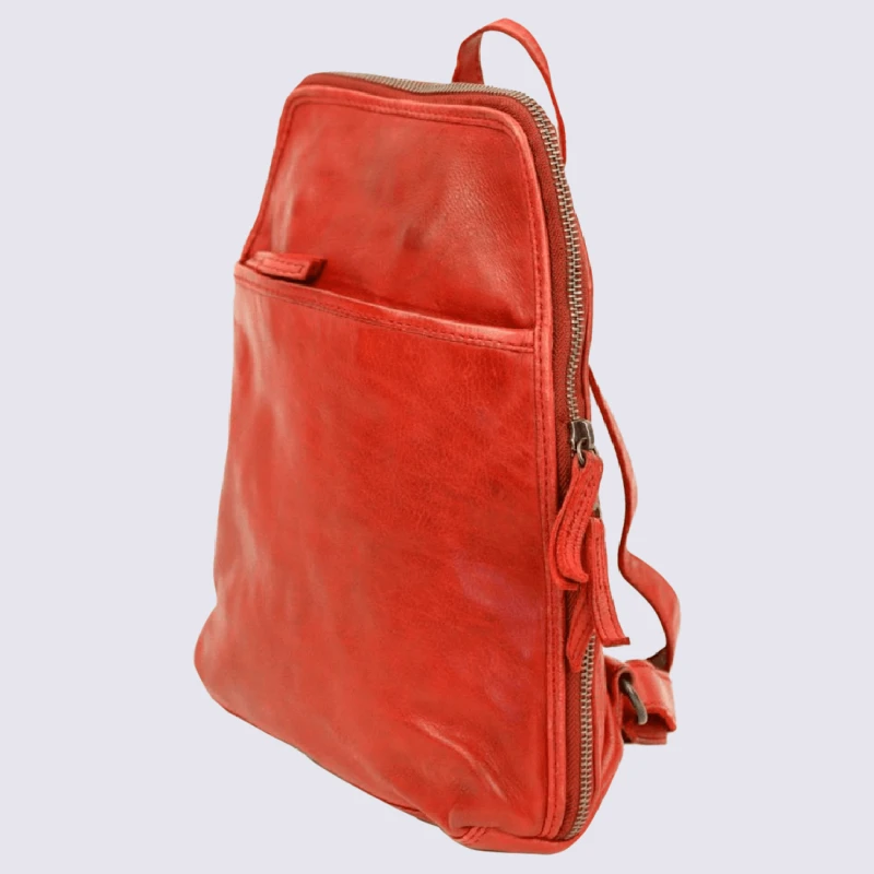 Sac à Dos Bear, Sac à Dos Intemporel Pour Femme En Cuir Rouge – Image 2