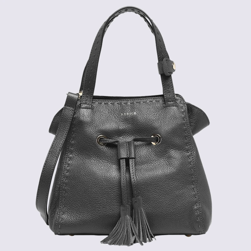 Sac à Main Etrier, Sac à Main élégant Femme En Cuir Noir
