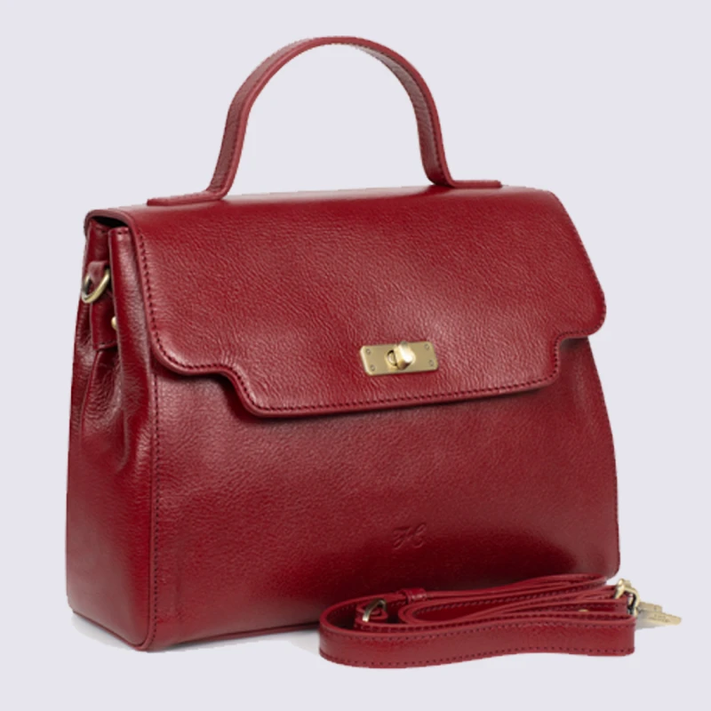 Sac à Main Hexagona, Sac à Main Femme Carmin – Image 3