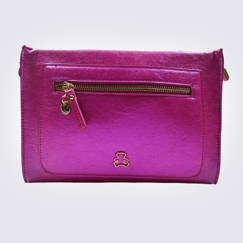 Sac à Main Lulu Castagnette, Sac à Main Tendance Whitney En Cuir Fuschia – Image 2