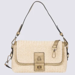 Sac à Main Lulu Castagnette, Sac à Main Tressé Femme Beige