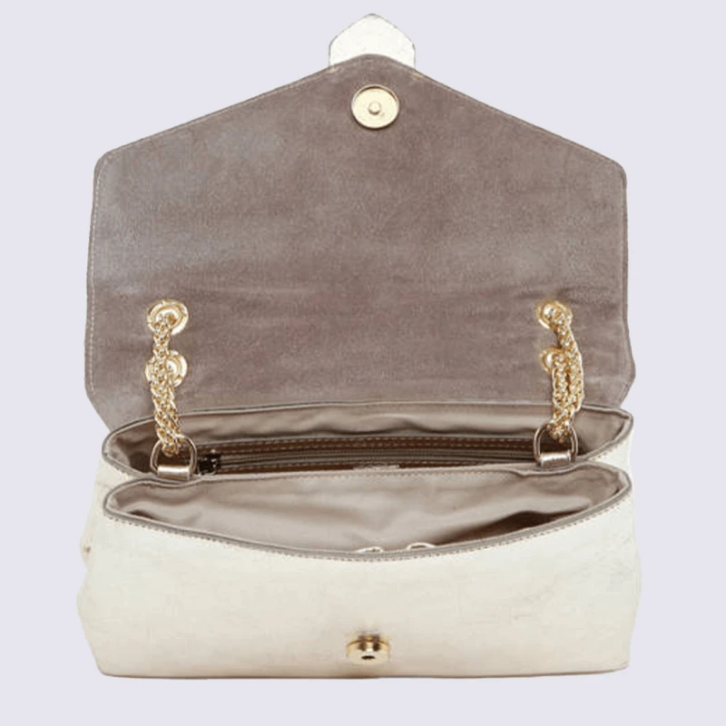 Sac Porté épaule Etrier, Sac Porté épaule Femme En Cuir Doré – Image 3