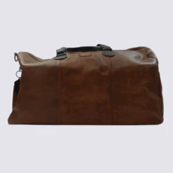 Sac Week-end Bear Design, Sac Week-end Spacieux Unisexe En Cuir Cognac