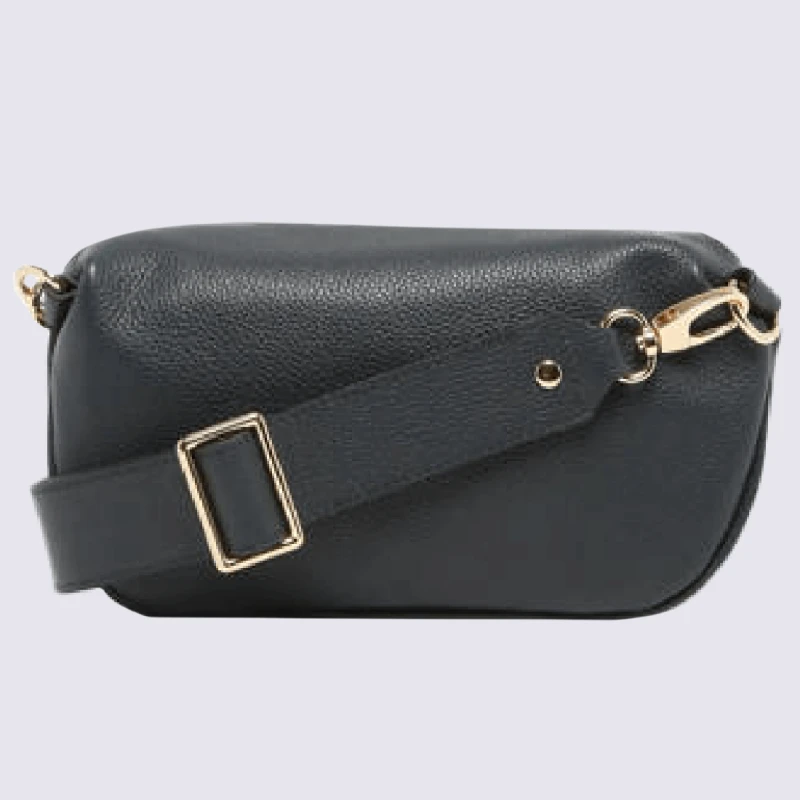 Sacoche Etrier, Sacoche élégante Femme En Cuir Bleu Marine – Image 2