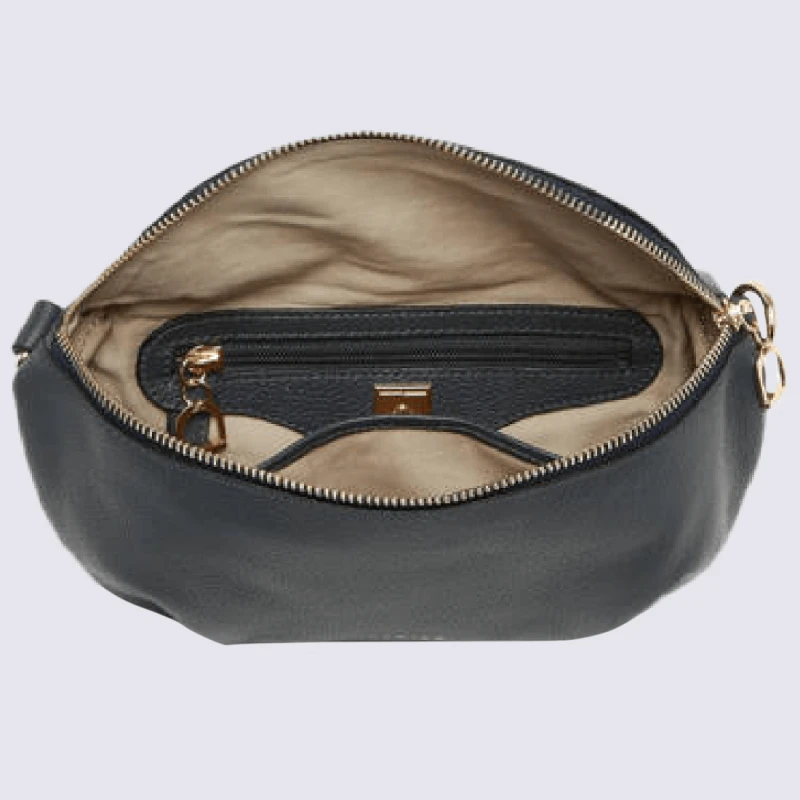 Sacoche Etrier, Sacoche élégante Femme En Cuir Bleu Marine – Image 4