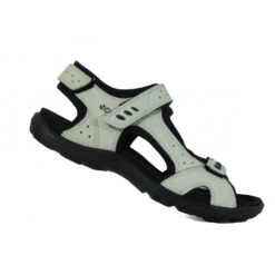 Sandale De Marche Blanche Confort Ecco à Brides Velcros