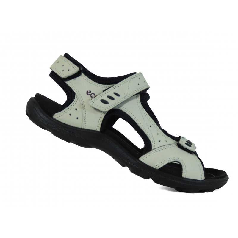 Sandale De Marche Blanche Confort Ecco Ă Brides Velcros