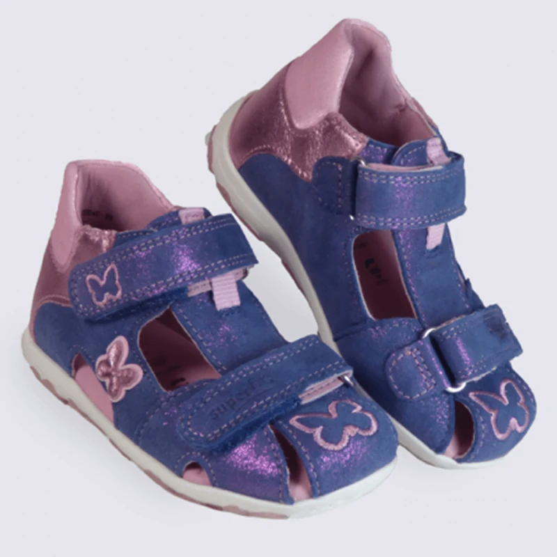 Sandale Pour Petite Fille En Cuir Superfit Papillon Violet – Image 2