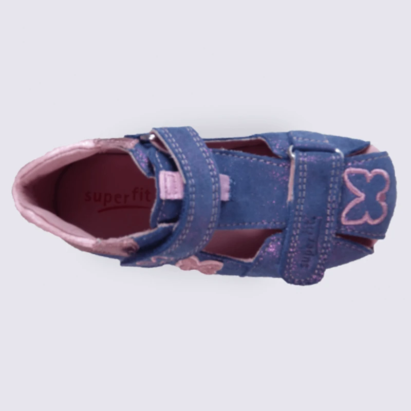 Sandale Pour Petite Fille En Cuir Superfit Papillon Violet – Image 3