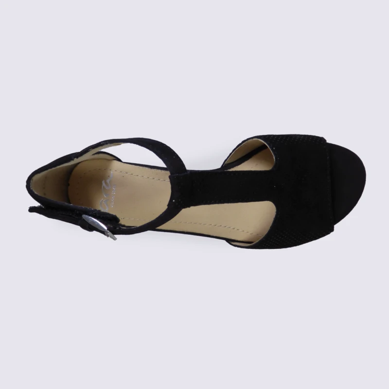 Sandales à Talon Ara En Cuir Noir Tendance – Image 3