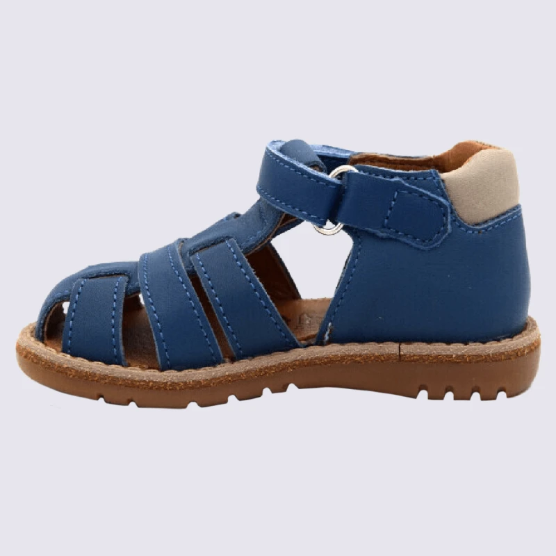 Sandales Bellamy, Sandales Spartiates Garçons En Cuir Bleu Jeans – Image 3