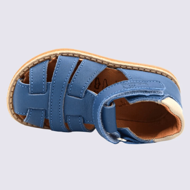 Sandales Bellamy, Sandales Spartiates Garçons En Cuir Bleu Jeans – Image 4