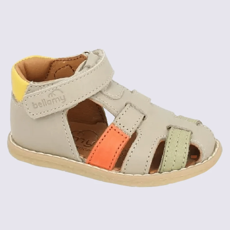 Sandales Bellamy, Sandales Unisexe Pour Enfants En Cuir Beige – Image 2