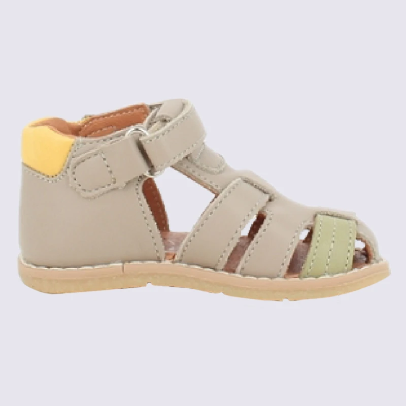 Sandales Bellamy, Sandales Unisexe Pour Enfants En Cuir Beige – Image 3