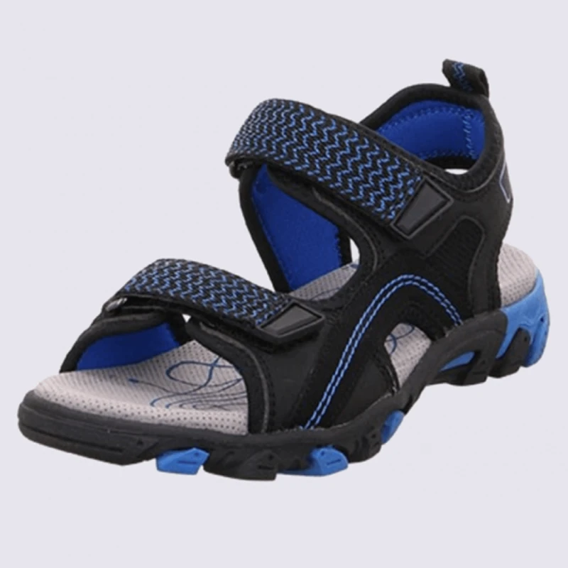 Sandales Bleu Et Noir à Scratch Superfit Pour Garçon – Image 2