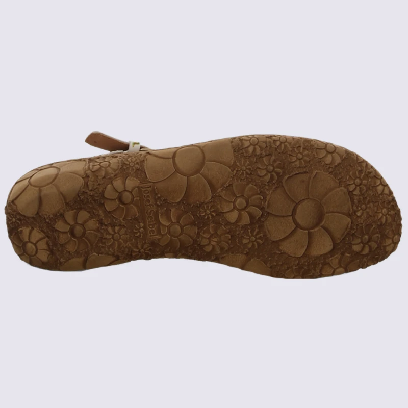 Sandales Josef Seibel, Sandales Tendances Femme Imprimé Floral En Cuir Blanc – Image 4