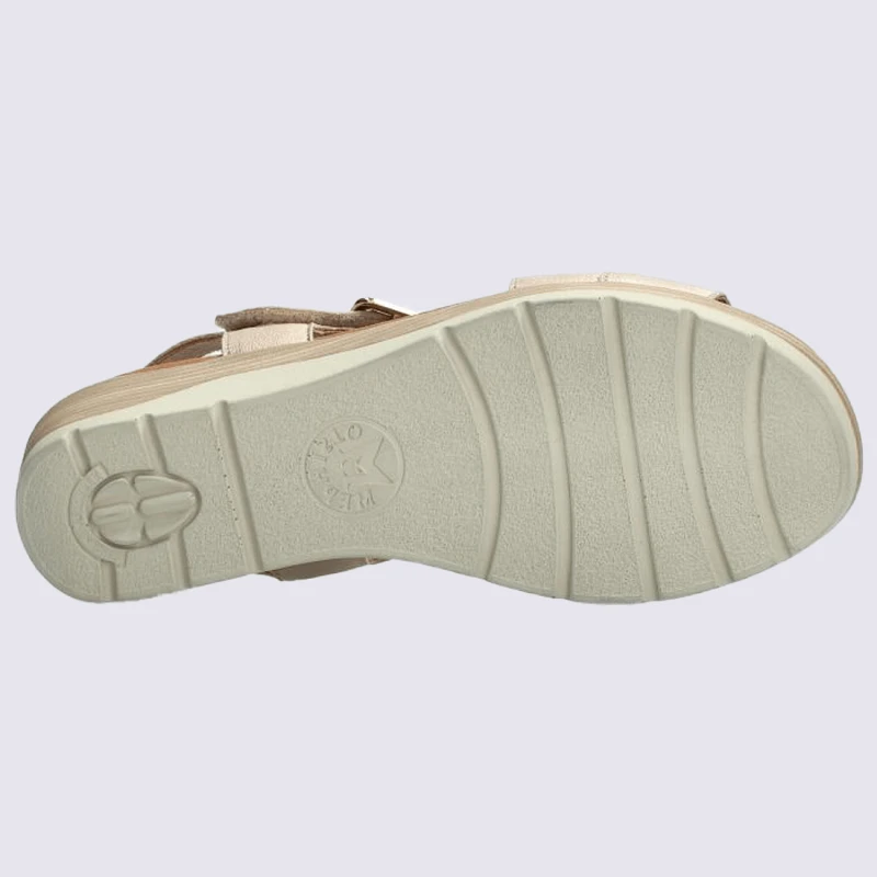 Sandales Mephisto, Sandales à Talon Compensé Femme En Cuir Métallisé – Image 4