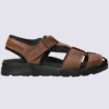 Sandales Mephisto, Sandales Confortables Homme En Cuir Marron