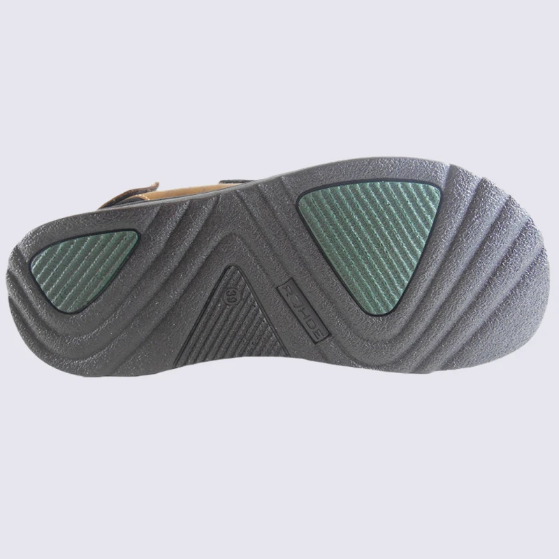 Sandales Rohde, Sandales à Velcro Confort Homme En Cuir Marron – Image 4