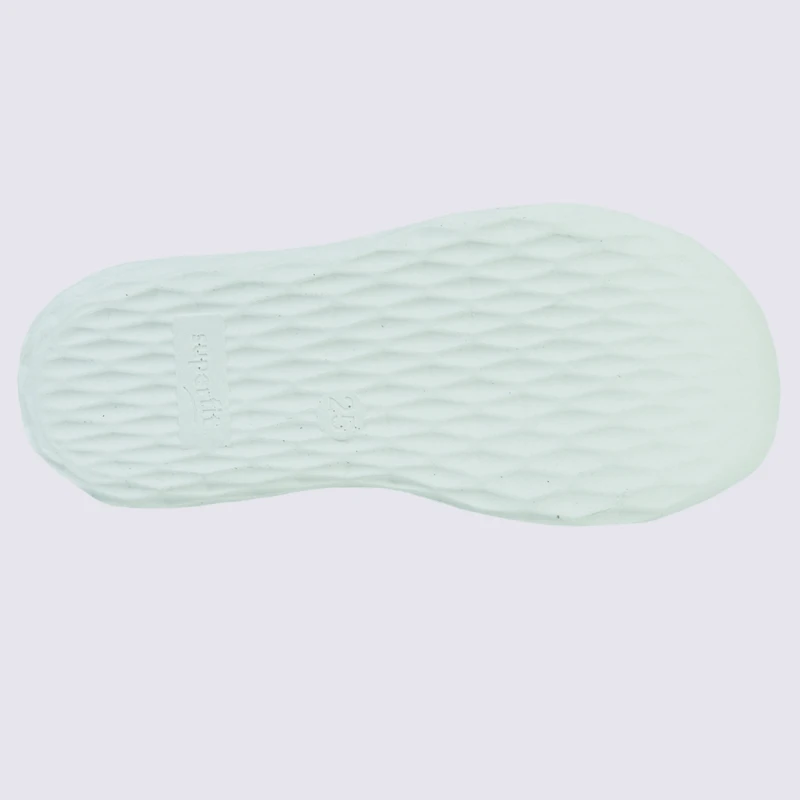 Sandales Superfit, Sandales Foot Garçons En Cuir Et Textile Gris Clair/vert – Image 4