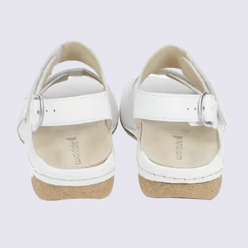 Sandales Waldlaufer, Sandales à Talons Chic Femme En Cuir Blanc – Image 4