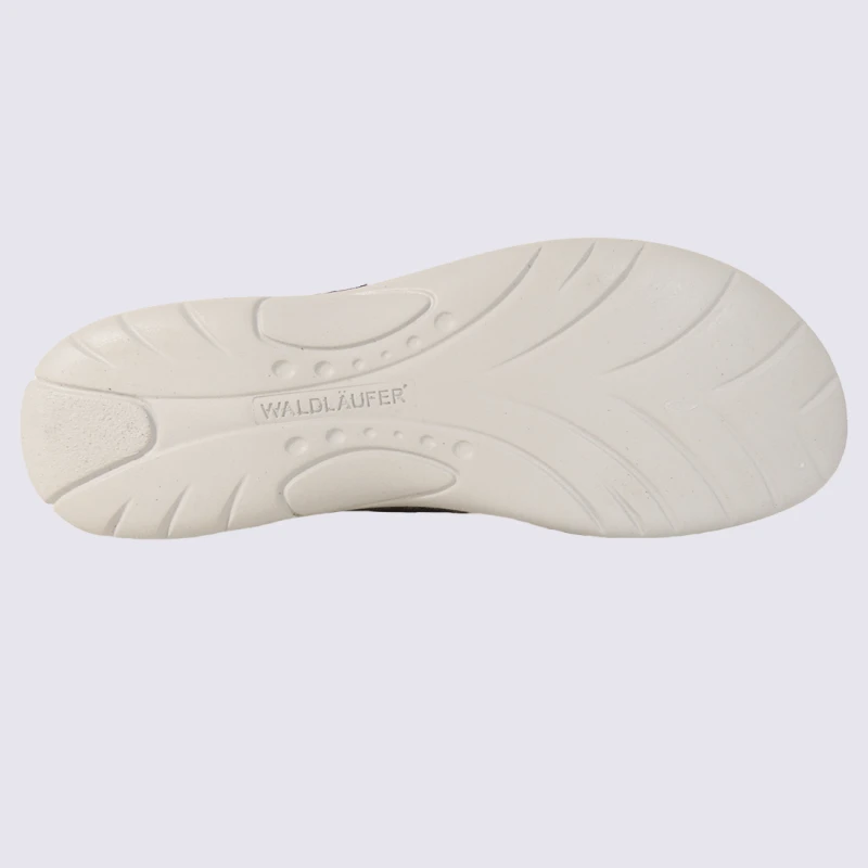 Sandales Waldlaufer, Sandales Confortables Femme En Cuir Beige Moucheté – Image 4