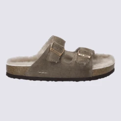 Sandales Westland By Josef Seibel, Sandales Confort Et Chaude Femme En Textile Taupe