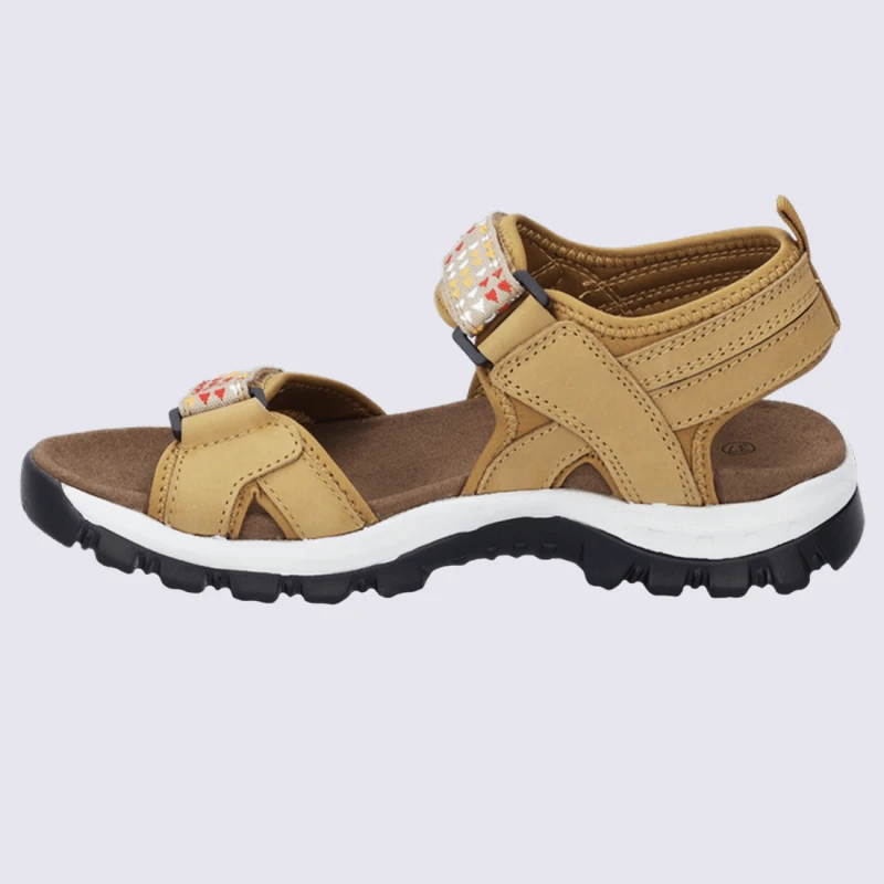 Sandales Westland By Josef Seibel, Sandales Confortables Femme En Cuir Et Textile Beige – Image 3