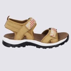 Sandales Westland By Josef Seibel, Sandales Confortables Femme En Cuir Et Textile Beige