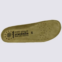 Mephisto Semelle Amovible Mobils, Semelle Amovible à Velcro Femme En Cuir Beige
