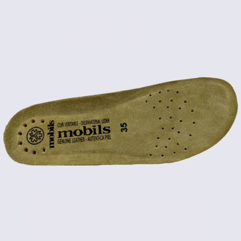 Mephisto Semelle Amovible Mobils, Semelle Amovible Ă Velcro Femme En Cuir Beige