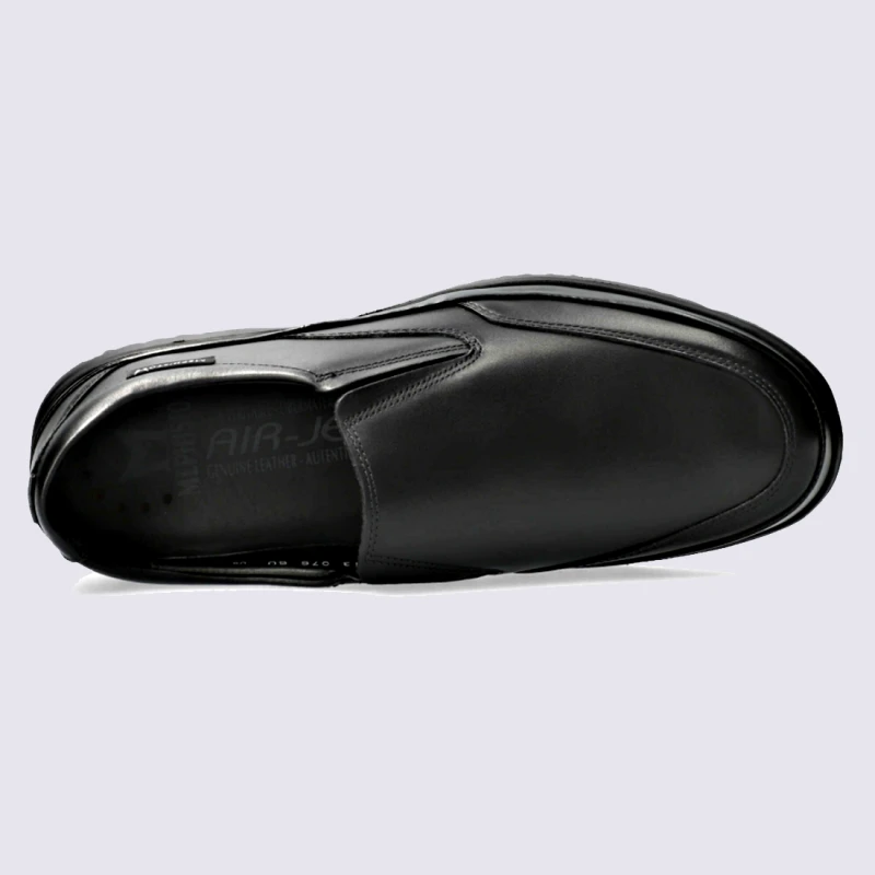 Slip-on Mephisto, Chaussures à Enfiler Homme En Cuir Lisse Noir – Image 3