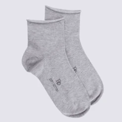 Socquettes Doré Doré, Socquette Femme En Coton égyptien Gris