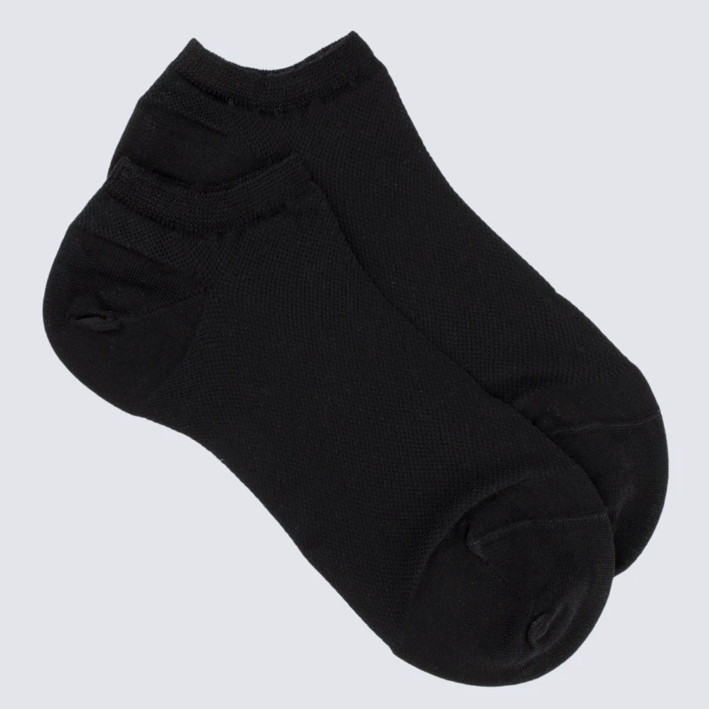 Socquettes Doré Doré, Socquettes Petite Resille Femme En Coton Noir