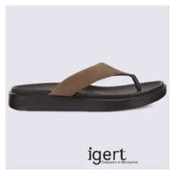 Tongs Ecco, Tongs Homme En Cuir Marron