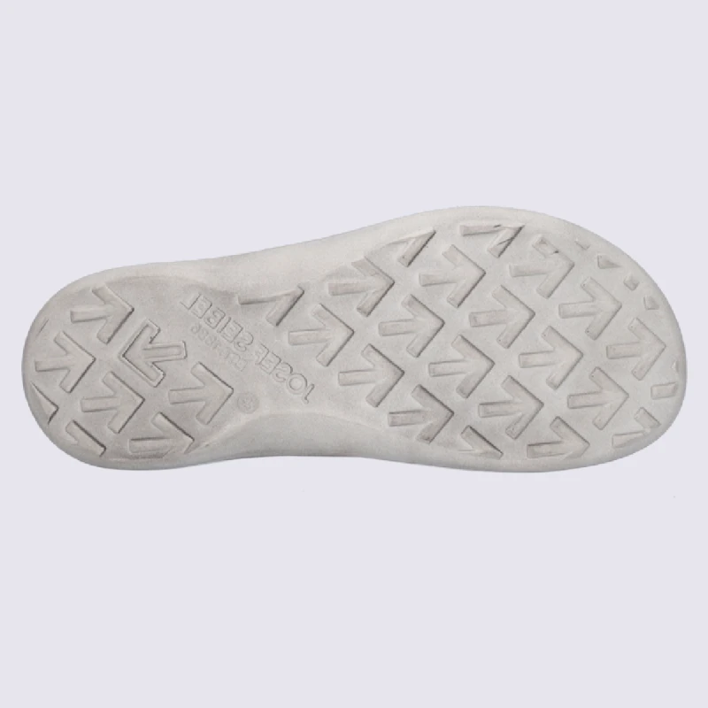 Tongs Josef Seibel, Nu-pieds Confortables Homme En Cuir Et Tissu Bleu Jeans – Image 5